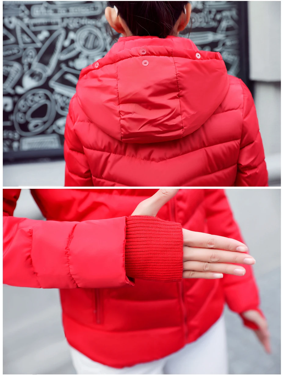 Весенняя и осенняя модная куртка Женская парка с капюшоном Тонкая хлопковая стеганая куртка с высоким воротником пальто женские топы зима