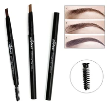 Модный бренд POPFEEL, двухсторонняя ручка для бровей, водостойкая дешевая минеральная пудра, карандаш для бровей с тушью для ресниц