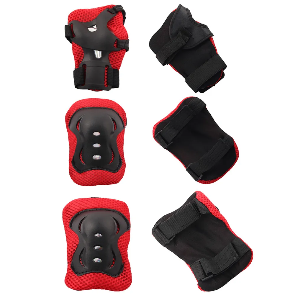 New 6pcsSet Children Sports Safety Set Wrist Elbow Knee Pads Protective Gear Use Scooter Skating Cycling Practice (47)