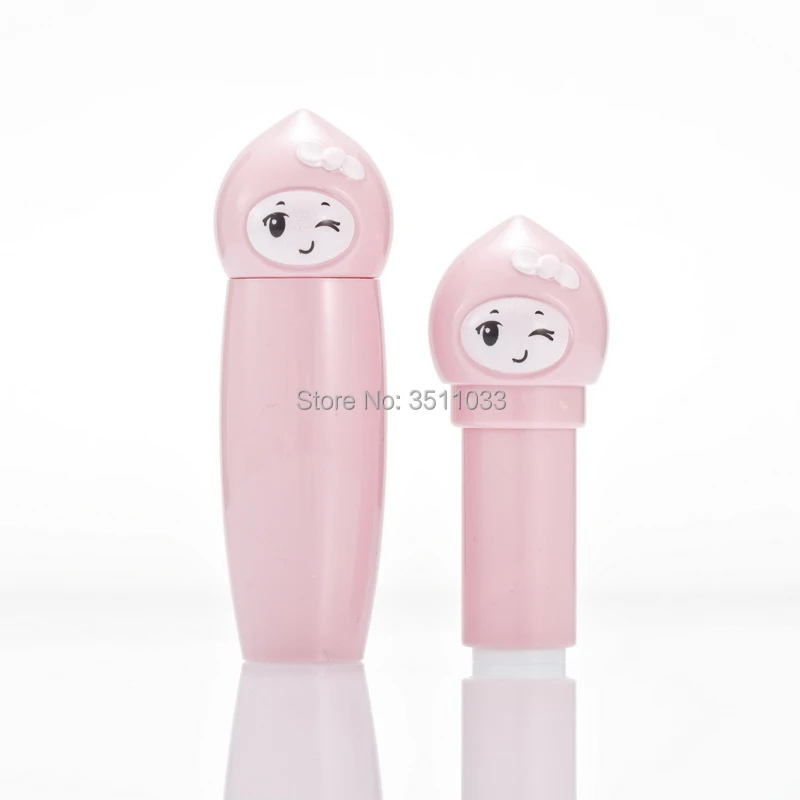 Милая форма пластиковые розовые пустые DIY бальзам для губ трубка 12,1 мм красота ручной работы розовая помада бутылка Косметическая Помада косметический держатель