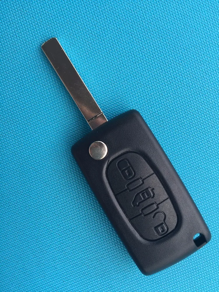 

ZABEUDEIR For Peugeot Expert Partner For Citroen Berlingo For DISPATCH 3 Button flip KEY FOB REMOTE CASE shell uncut VA2 blade