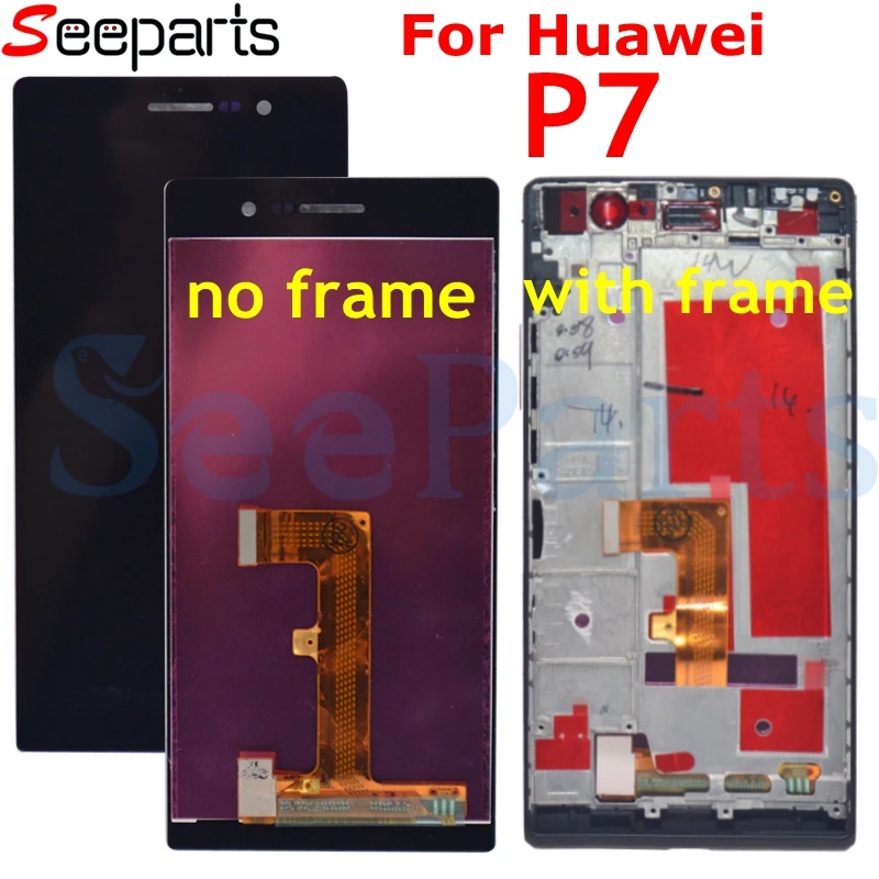 ЖК-дисплей для Huawei Ascend P7 с сенсорным экраном и рамкой в сборе 5 0 дюйма