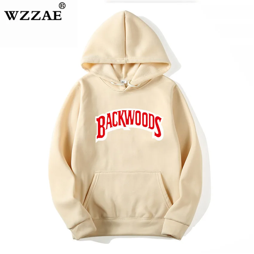  The screw thread cuff Hoodies Streetwear Backwoods Hoodie Sweatshirt Men Fashion autumn winter Hip 