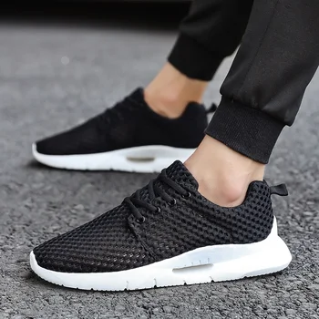 

GUDERIAN New Breathable Mesh Casual Shoes Men 2019 Summer Men Sneakers Light Lace-Up Walking Shoes Big Size 39-48 Heren Schoenen