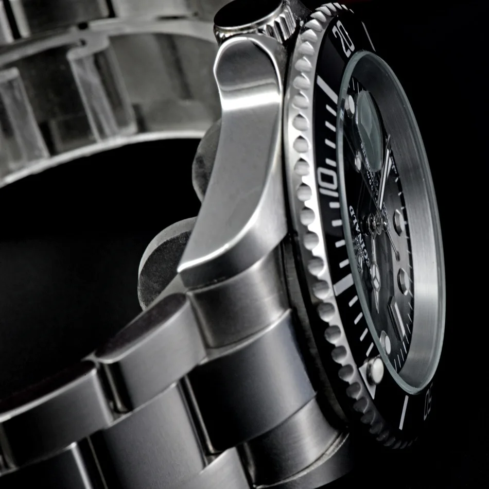 Реджинальд 40 мм Мужские часы GMT сапфировое стекло топ бренд часы дайвер часы Кварцевые relogio masculino роль роскошные часы для мужчин