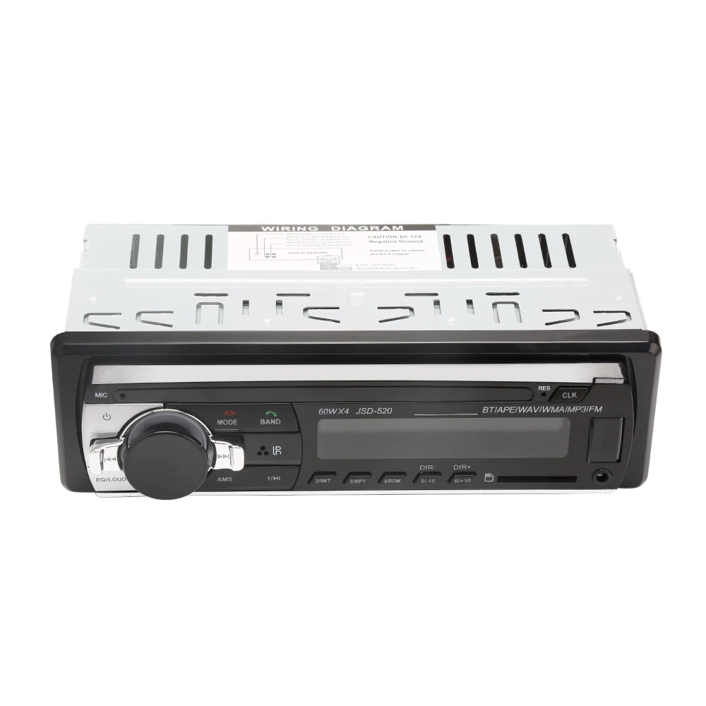 Bluetooth Autoradio Car Stereo Radio FM Aux Input Receiver SD USB JSD-520 12V In-dash 1 din Car MP3 Multimedia Player