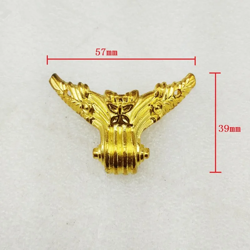 

Wholesale Zinc Alloy Animal Beast Foot,Decoration Legs,Vintage Wooden Box,Cabinet Corner,Gold Plated Color,57*39mm,60Pcs