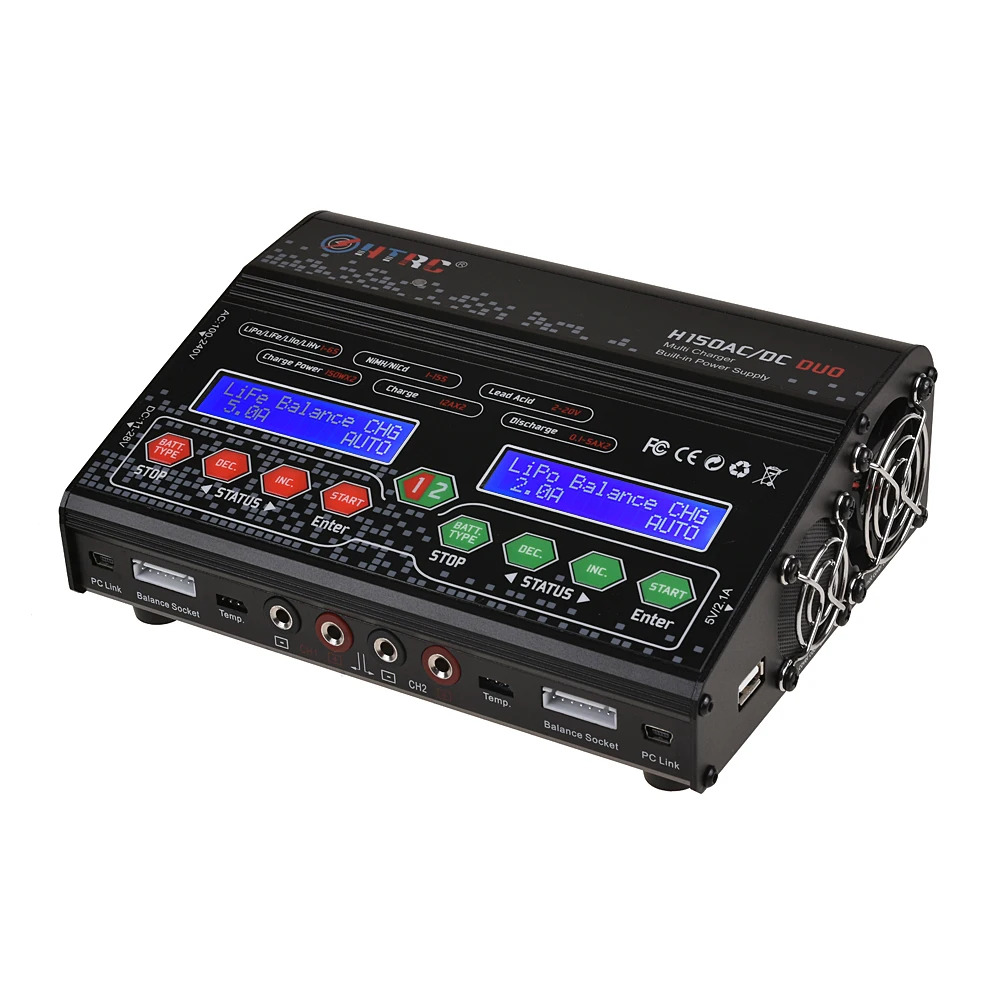 HTRC H150 DUO AC/DC 300 Вт 12Ax2 двойной выход высокая мощность RC балансирующее зарядное