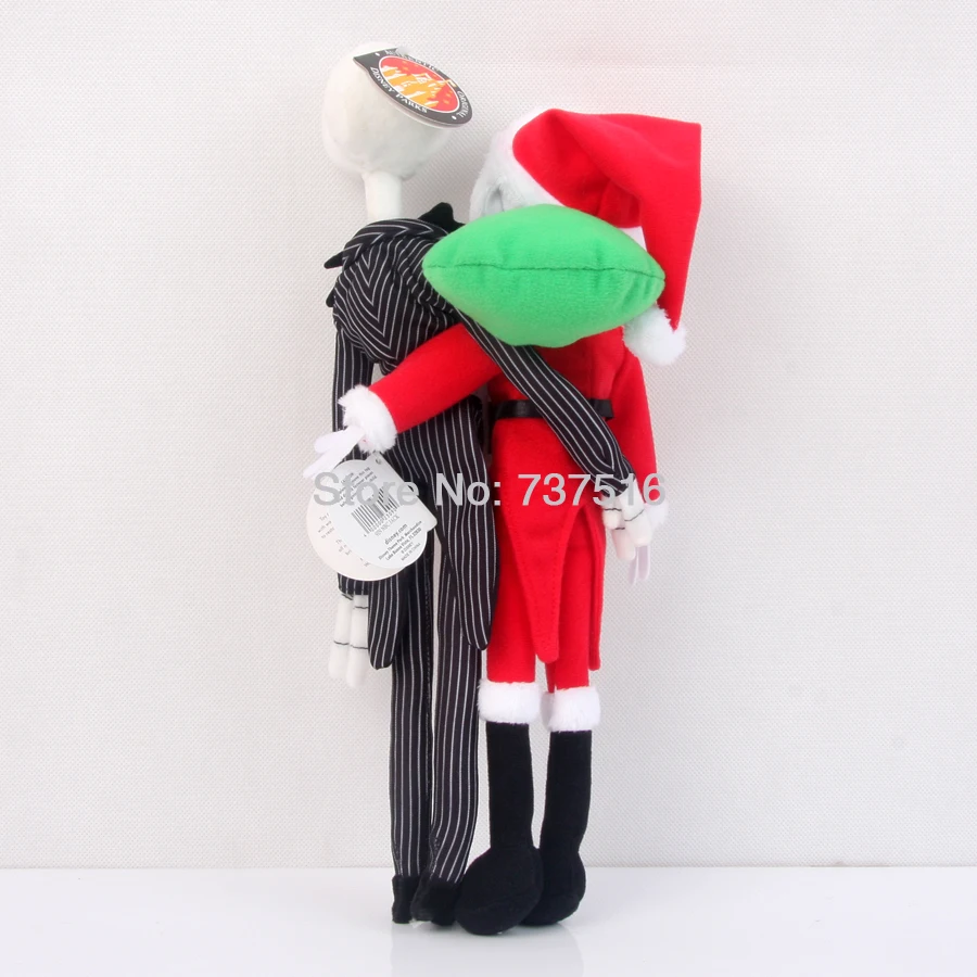 Набор из 2 предметов 12,5 дюймов Кошмар перед Рождеством Джек Скеллингтон и 12 дюймов Рождественская версия плюшевые мягкие куклы игрушки