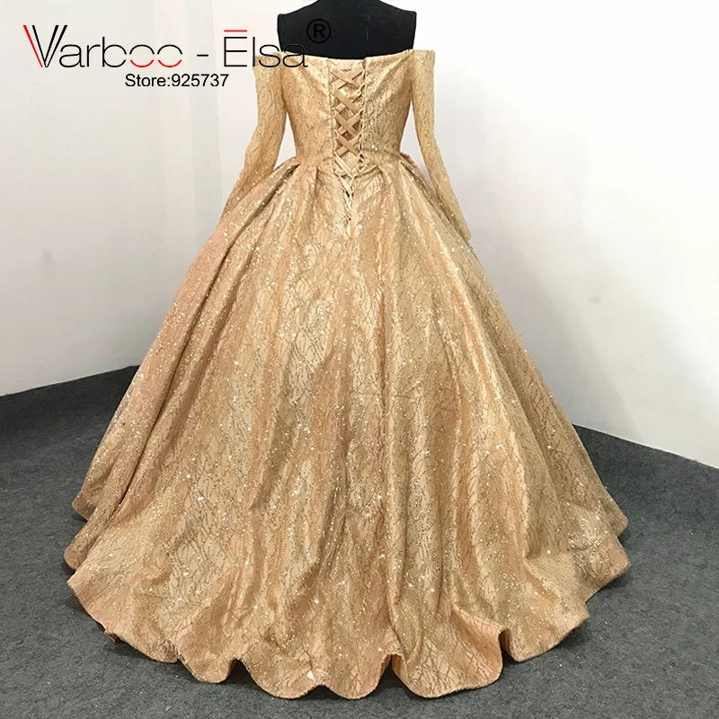 VARBOO_ELSA robe de mariee вечернее платье с открытыми плечами и воротником лодочкой на