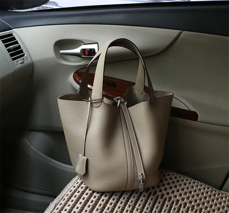 Bolsos Mujer Women's Bucket Bags For Female Bag Genuine Leather Brand Designer Ladies Crossbody Messenger Bags Top Luxury Bucket (8)