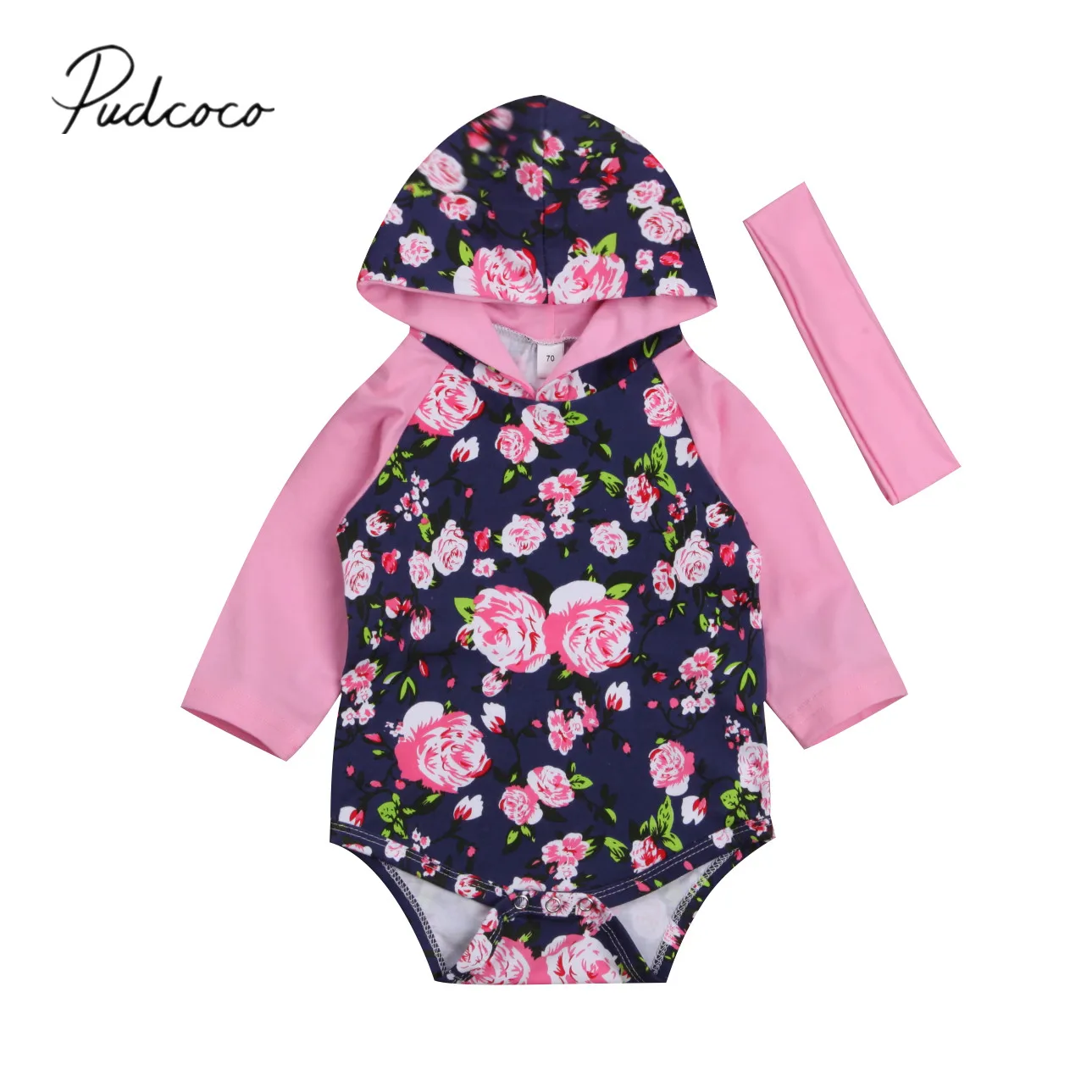 2018 Brand New Lovely Toddler Infant Newborn Baby Girl Bodysuit Hooded