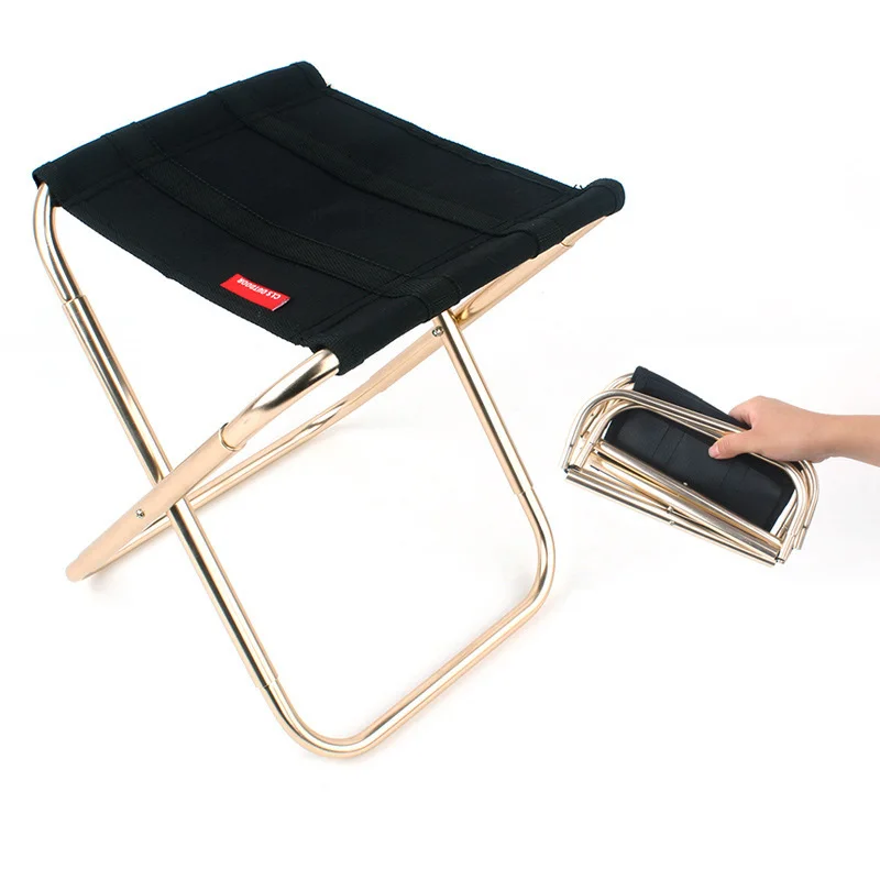 Fish Fishing Chairs Folding Outdoor Camping Stool Ultra Light Weight Portable Aluminum Chair Hiking Tourism Beach BBQ Picnic (2)