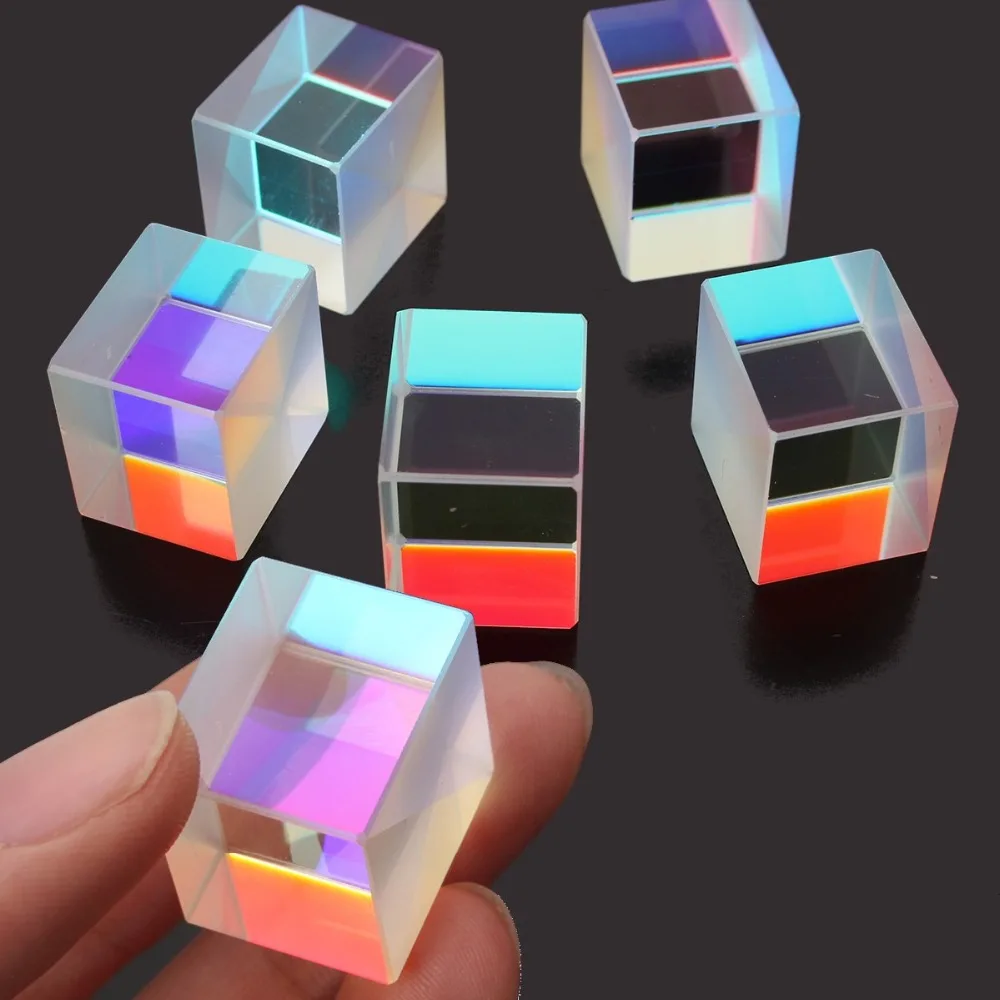 Разные цвета 5 шт. 2X2X1 7 см дефектный крест дихроическая X-кубическая призма RGB