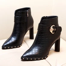 DropShipping New Women Fashion Boots Autumn Winter Shoes Microfiber Leather High Heel Ankle Boots Pointed Toe Shoes CH-B0135 DropShipping New Women Fashion Boots Autumn Winter Shoes Microfiber Leather High Heel Ankle Boots Pointed Toe Shoes CH-B0135