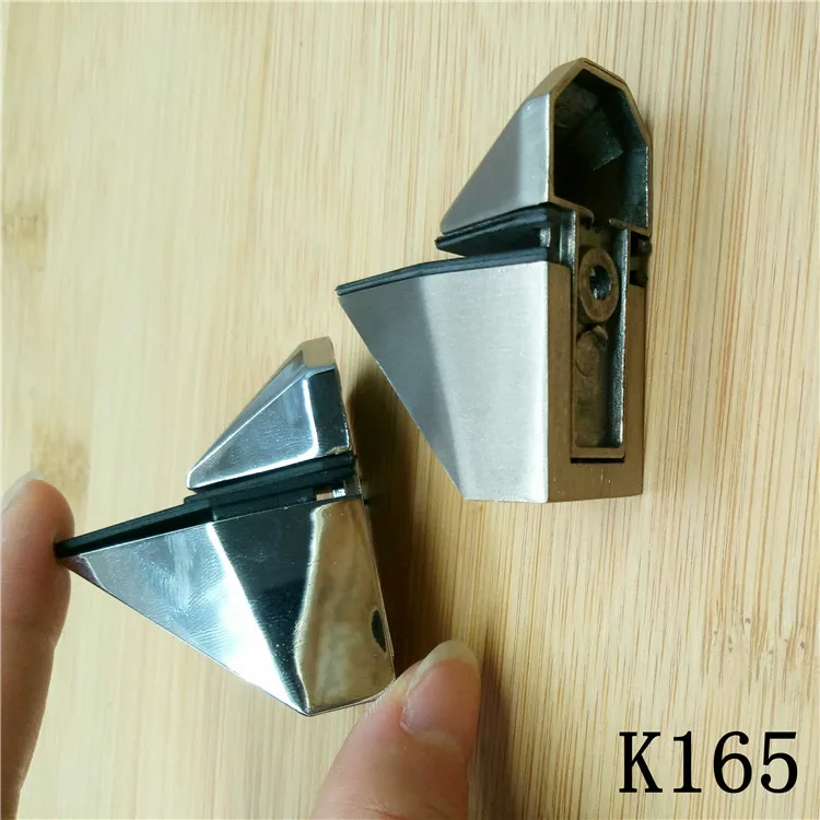 Zinc Alloy Glass Clamps Shelves Support Bracket Clips For 3 to 22mm glass board Tip mouth style Glossy/Satin finished