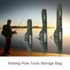 Lixada Fishing Bag Portable Folding Fishing Rod Reel Bag Fishing Pole Gear 100cm/130cm/150cm Travel Storage Tackle Tool Bag ► Photo 3/6