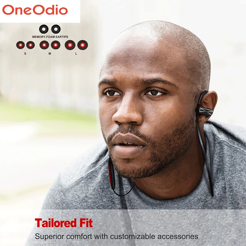Спортивные наушники Oneodio IPX7 с защитой от пота беспроводные bluetooth шейным ремешком
