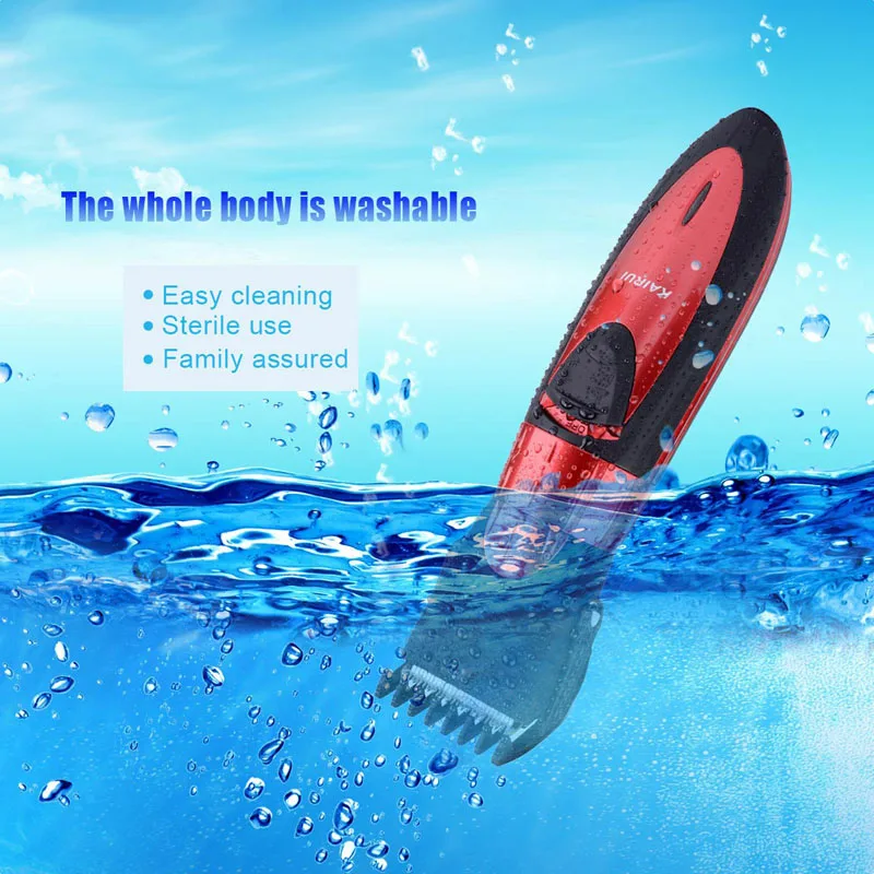 

Hot sales Kairui Waterproof electric hair clipper razor child baby men shaver trimmer cutting machine cut P49