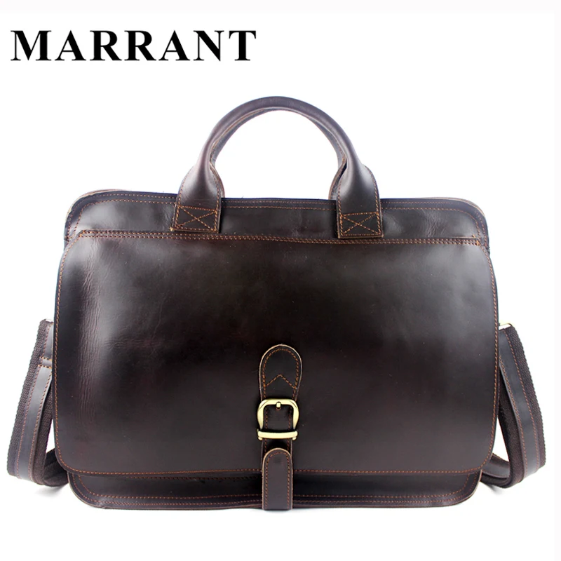 MARRANT Men's Briefcase Laptop Bag Men Messenger Bags Genuine Leather Men Bag Shoulder Crossbody Bags for Man Handbag Portfolio