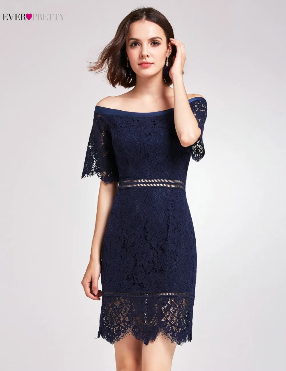 Navy Lace Cocktail Dress Online Sale ...