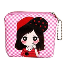 Новинка, Женский кошелек для монет, милый клетчатый маленький кошелек на застежке, сумка для мелочи, сумка для ключей, держатель для карт, клатч, Прямая поставка