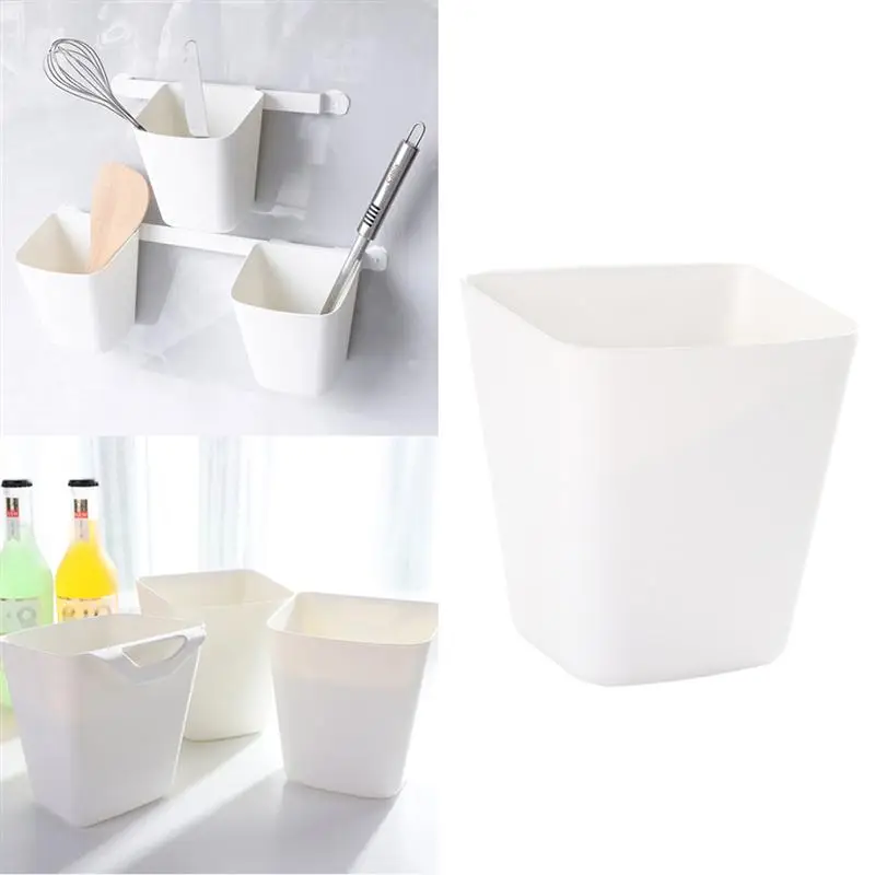 

1pc Hanging Mini Portable Storage Case Plastic Basket Storage Box Container For Tableware Sundries Small Plants Cosmetics Pens