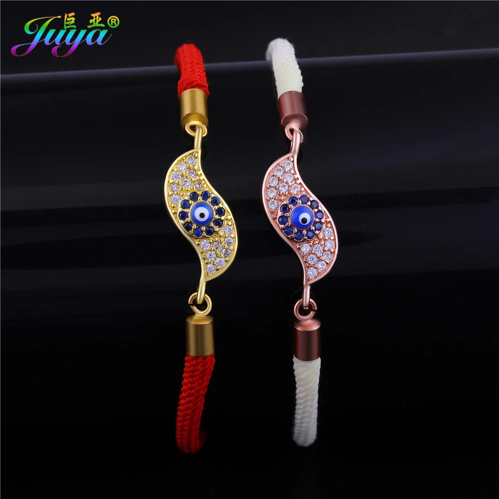 

Newest Design Evil Eye Bracelets Micro Pave Zircon Gold/Silver/Rose Gold Greek Eye Bracelets Adjustable Rope Bracelets For Women