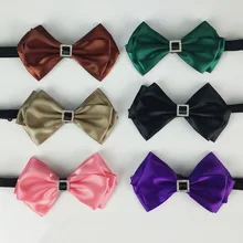 Высокое качество Мода ручной работы Свадебная вечеринка клуб галстук Галстуки Интимные аксессуары Повседневное школы мальчик девочка со стразами с бантом Галстуки