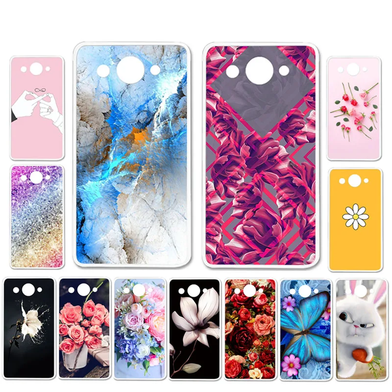 

Ojeleye DIY Patterned Silicon Case For Huawei Y3 2017 Case Soft TPU Cartoon Cover For Huawei Y3 2018 Covers Anti-knock Shell