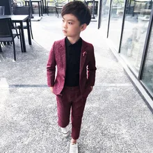 2 Piece Boys Suits For Weddings Kids Prom Suits Red Black Wedding Suits For Boys Kids Boys Clothes Set 3 5 7 9Y Boys Blazers 2 Piece Boys Suits For Weddings Kids Prom Suits Red Black Wedding Suits For Boys Kids Boys Clothes Set 3 5 7 9Y Boys Blazers