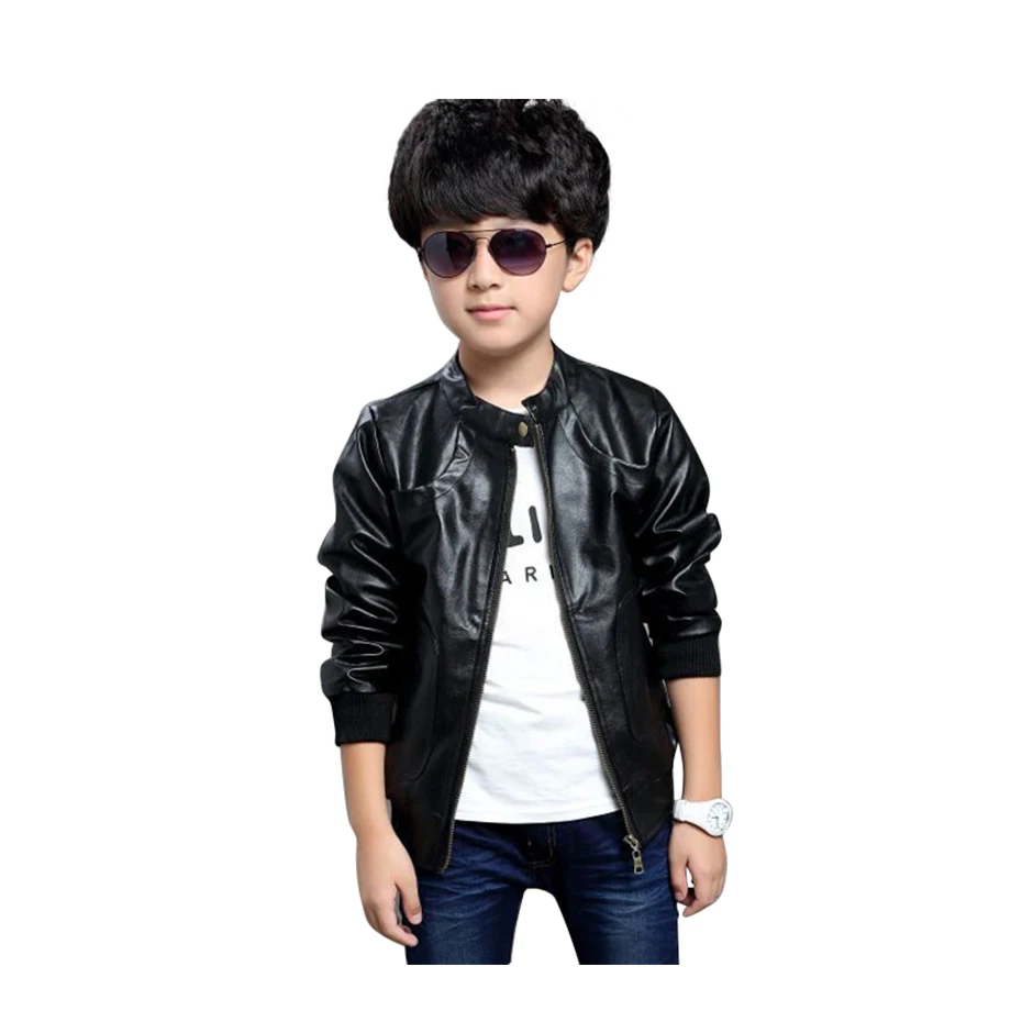 Baby Boys Leather Jacket Kids Coats Children Spring Jackets Boys Casual ...