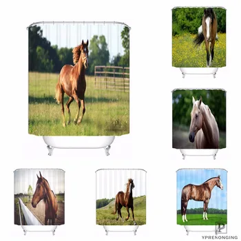 

Custom Horse Retro Cartoon Shower Bath Curtain Mildewproof Waterproof Polyester Various Sizes#0421-21-38