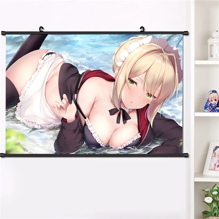 Японская игра-аниме Fate/stay night Saber Alter FGO настенный Свиток Плакат манга настенные подвесные плакаты украшение дома 40*60 см - Цвет: A