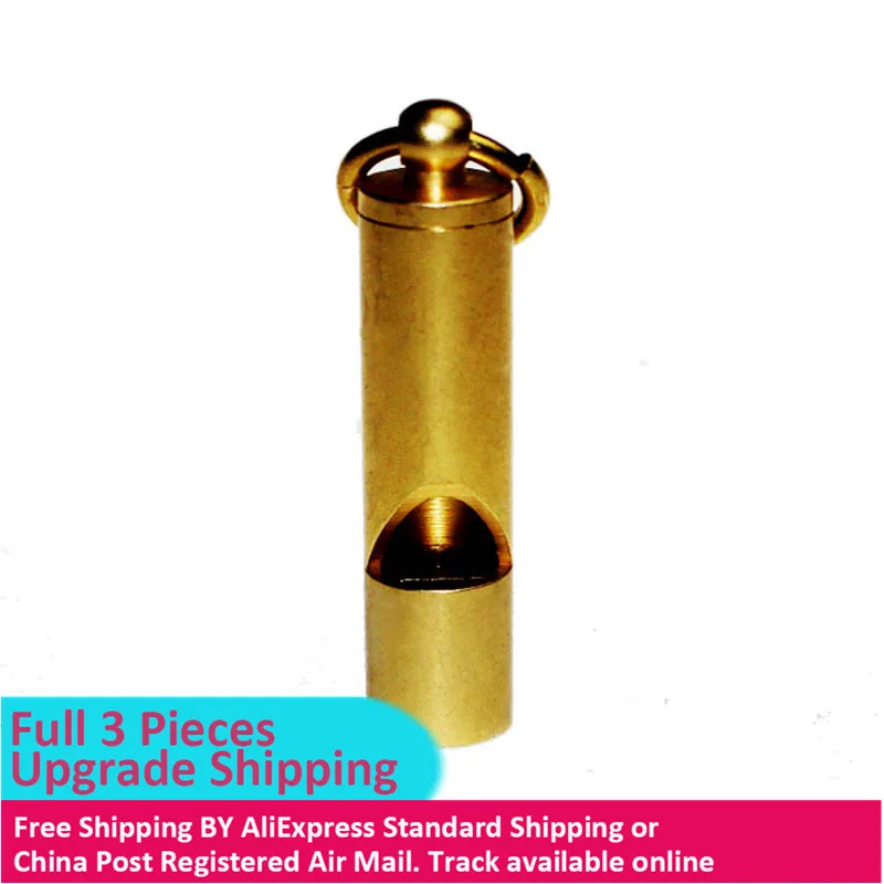 

Keychain Vintage Brass Whistle Loud Outdoor Camping Train Rescue Survival Whistle Personal Protection Tool Self Defense