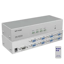 Высокое качество MT-VIKI VGA видео переключатель 4 в 4 на разветвитель PC селектор изображения дистрибьютор ИК-пульт дистанционного управления RS232 серийный Управление MT-404CB
