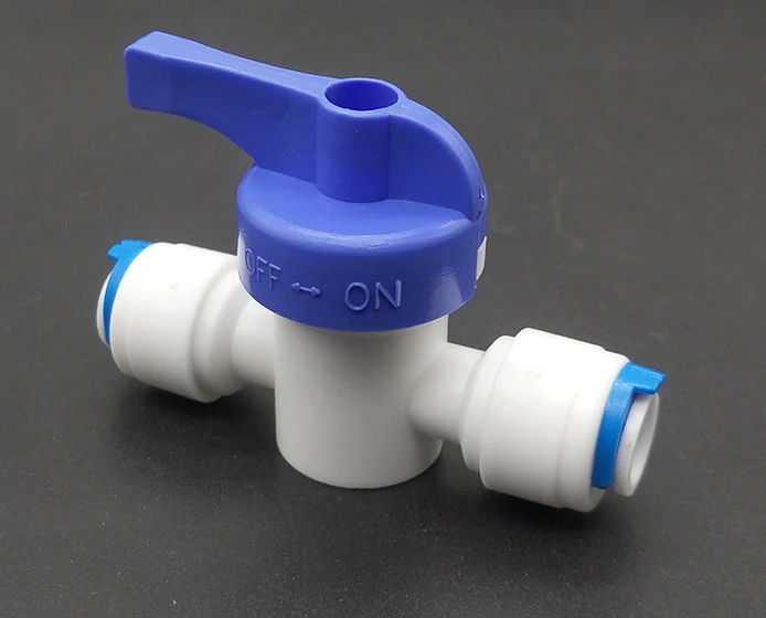 

1/4'' Inline Ball Valve Quick Connect Shut Off for RO Water Reverse Osmosis