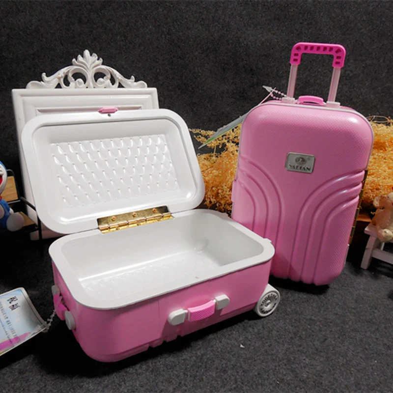

Creative Piggy Bank Suitcase Model Piggy Bank Pink Small Money Box for Girl Birthday Gift for Kids Coin Candy Card Container
