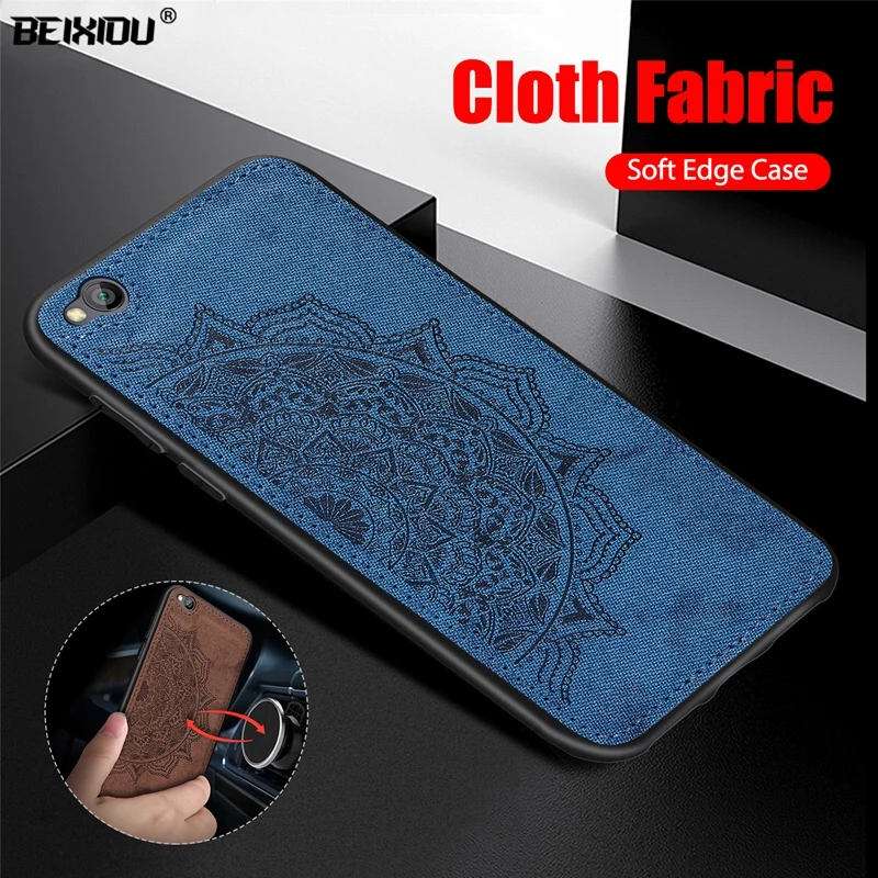 3D Texture Cloth Phone Case For Xiaomi Redmi Go Covers Fabric Soft TPU Silicone for Back Cover with 5.0&quot |