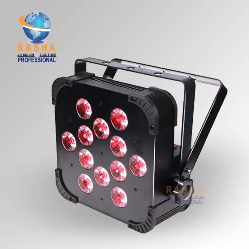 

24X Rasha Quad V12-12pcs*10W 4in1 RGBW/RGBA LED Slim Par Profile,LED Flat Par Can,Disco Stage Event Light