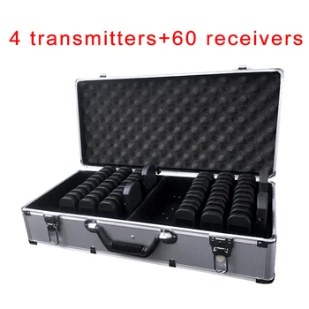 

Wireless Tour Guide System ( One set: 4 Transmitters + 60 Receivers ) / Whisper Wireless Audio Guide Equipment / Radio