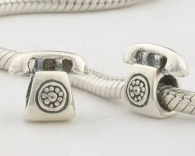 Vintage telephone silver beads 925 pure diy fj114 | Украшения и аксессуары