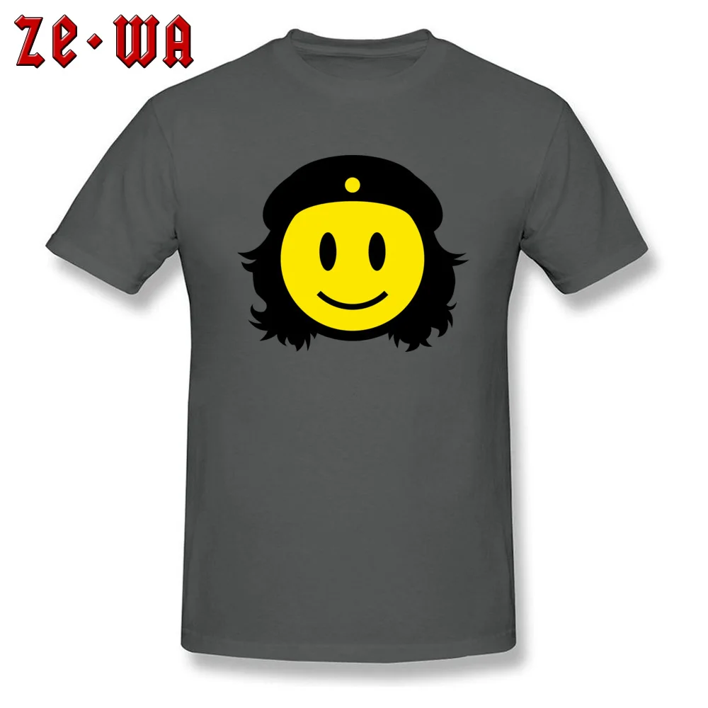 Che Smiley 2018 Short Sleeve Funny T Shirts 100% Cotton Crewneck Men's Tops & Tees Crazy Tee Shirt Father Day Free Shipping Che Smiley carbon