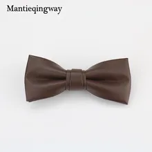 Mantieqingway строгая Деловая одежда костюм Bowties для мужчин s из искусственной кожи галстук-бабочка сплошной цвет черный галстук тощий галстук-бабочка галстуки для мужчин свадебные