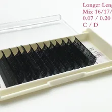 Длинные ресницы(микс 16 17 18 мм) в одном лотке, высокое качество, синтетические норковые натуральные накладные ресницы, индивидуальное наращивание ресниц