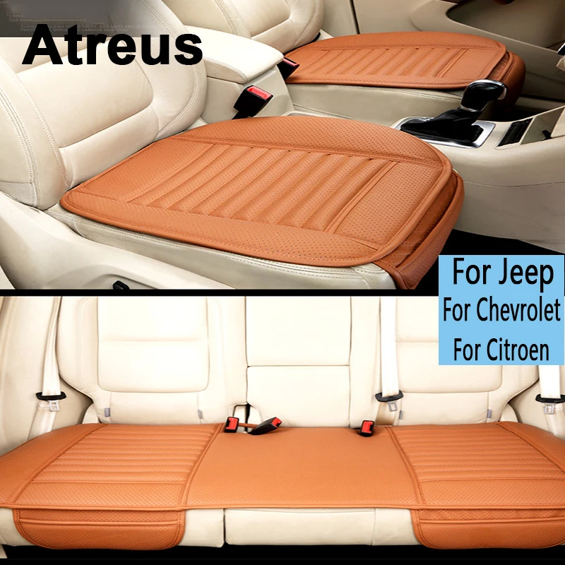 Чехлы на сиденья автомобиля Atreus всесезонные кожаные подушки для Citroen C4 5 3 2 Jeep Renegade