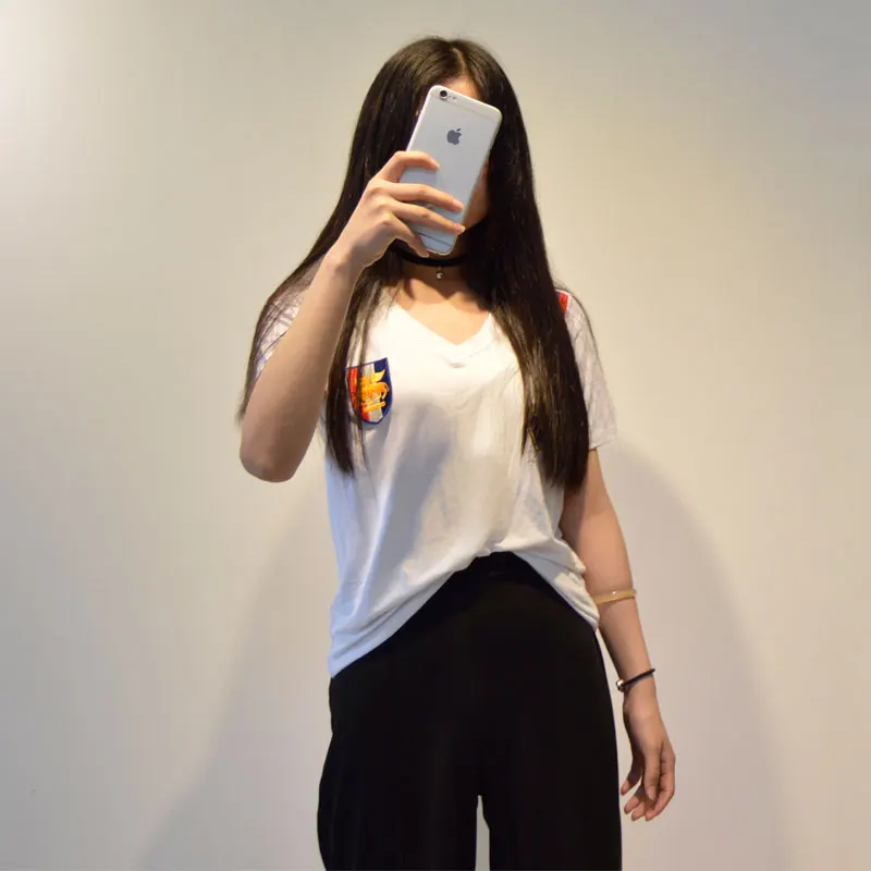 

O neck short sleeve shirt fashion summer style unisex White Black T-shirt pure cotton pullover T shirt