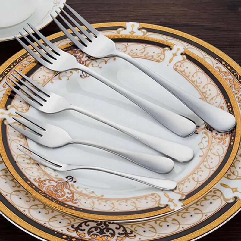 Hot Sale Western Style Stainless Steel Dinner Fork with Long Handle Ice