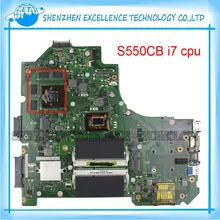 S550CB for ASUS Laptop Motherboard with Intel I7 CPU HM76 chip processor i7-3537 GeForce GT740M mainboard 100% Tested