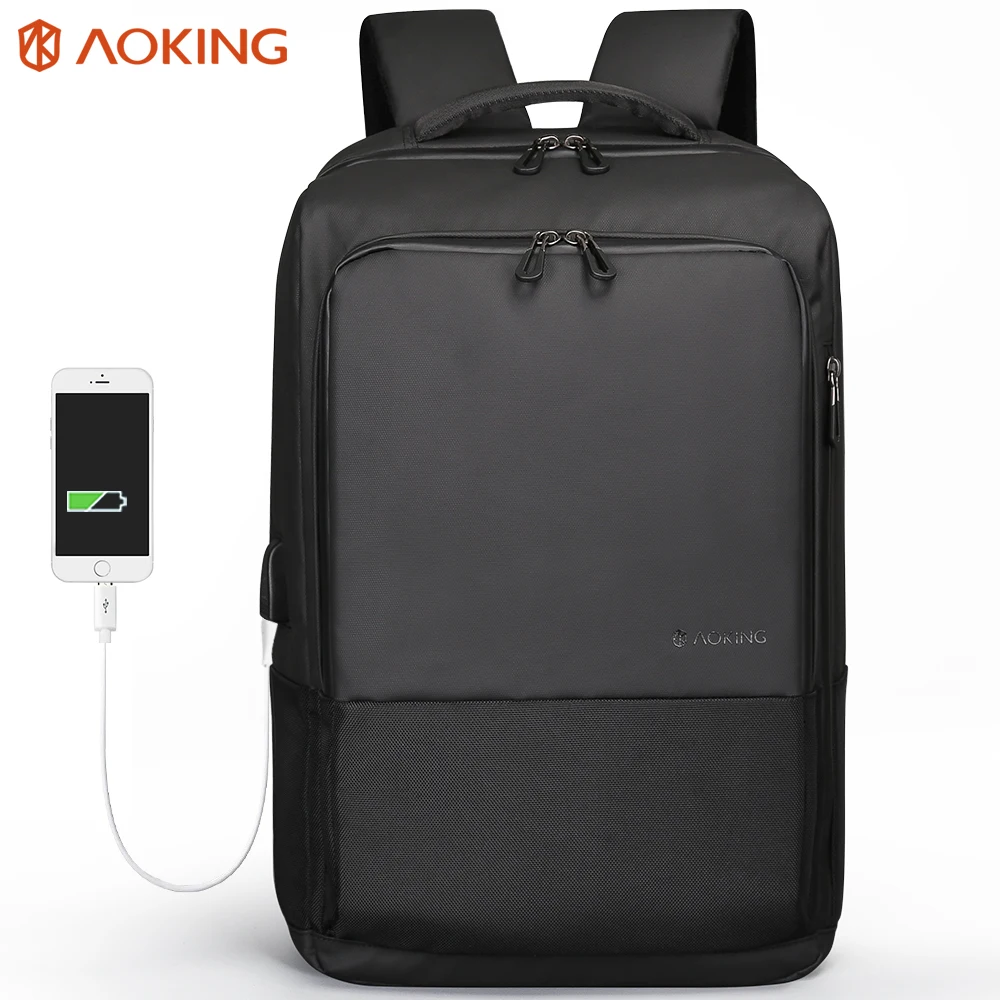 

2018 Top Fashion Men Backpack Simple USB Charging Water Resistance 15.6 Laptop Backpack College Student Rucksack Daypack